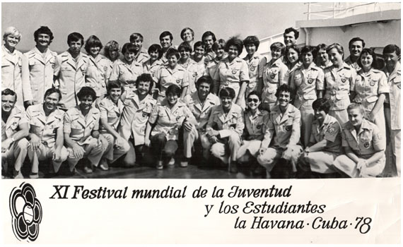 Советская делегация по пути в Гавану на XI Всемирный фестиваль молодежи и студентов. 1978г.